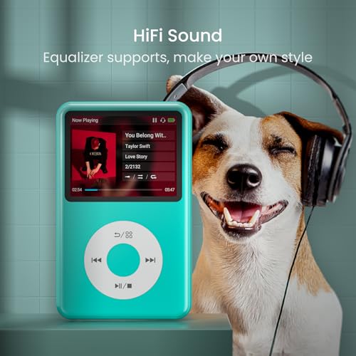 Image of Y1 Mp3 Player with Bluetooth 128G Innioasis Version Upgrade Portable Mini HiFi Sound Bluetooth Digital Music Player 2.4 inch Screen Nice Gift for 2025 Green