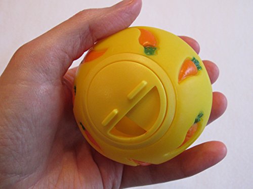 Wheeky Treat Ball Toy For Guinea Pigs, Rabbits, Hedgehogs And Other Small Pets, 7 Cm, Yellow, Adjustable Opening Treat Toy New #TOP3