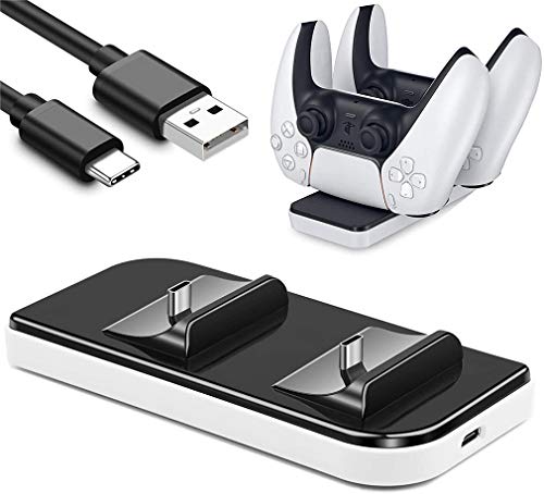 Ladestation für PS5 DualSense Wireless Controller/Slim Portable Charger Stand Accessoires Inhaber für Sony Playstation 5 Wireless Controller, Ladedock