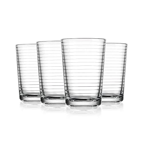 Juice Glasses 7 Oz. Set Of 4 Glass Cups – By Home Essentials And Beyond – Beverage Water Tumblers For Juice, Whiskey, Cocktails, Iced Tea. Dishwasher Safe. #TOP4