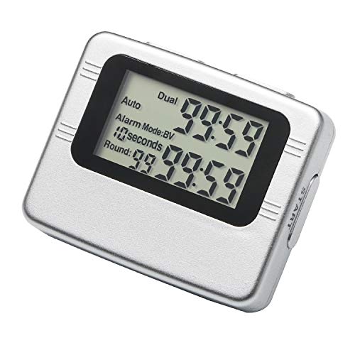 AIMILAR Dual Interval Training Timer Boxing - Electronic Programmable Repeat Timer 100 Hours