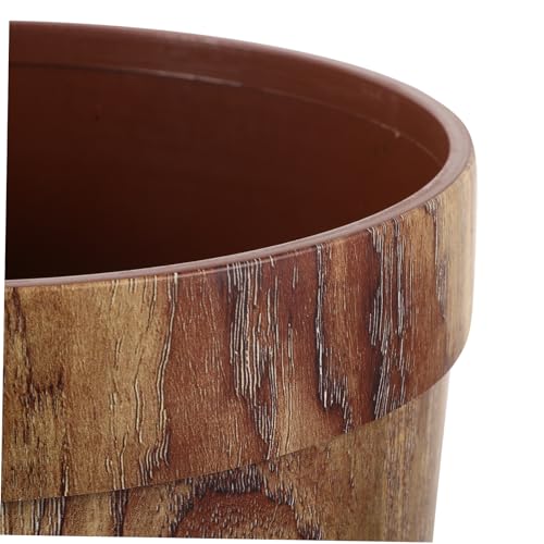 Caneca de basura retro rectangular Marrón 1.08 lb miniatura 4