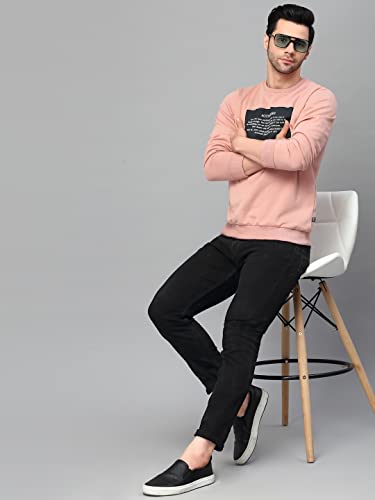 Image of Rigo Fleece Printed Round Neck Sweatshirt for Men | Full Sleeves Sweatshirt for Men | Casual Wear & Stylish Sweatshirts for Men