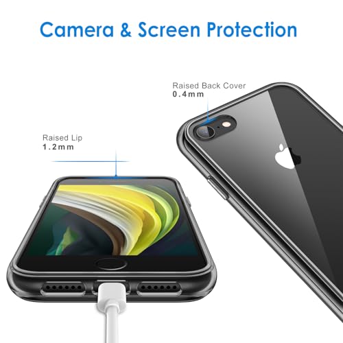 Image of JETech Case for iPhone SE 3 /2, iPhone 8 /7, Anti-Yellowing, Black