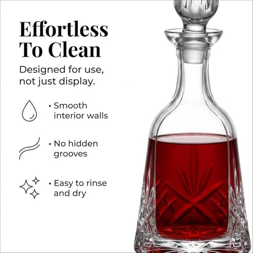 Image of Godinger Wine Decanter, Whiskey Decanter, Dublin Crystal Collection