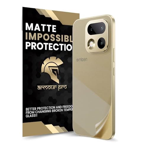 Image of ArmourPro Matte Back Screen Protector for Realme 16 Pro, Premium Ultra Thin TPU Back Membrane Guard, Anti-Glare, Bubble-Free, Edge to Edge Coverage, Fingerprint Friendly | 1 Pack