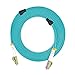 Jeirdus 50M LC to LC 10G OM3 Indoor Armored Duplex 50/125 Fiber Optic Cable Jumper Optical Patch Cord Multimode 50Meters 160ft LC-LC