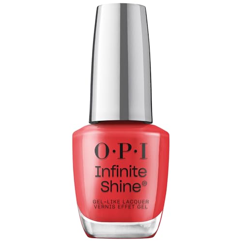 OPI Infinite Shine Cajun Shrimp – vorgehärtete Gel-Technologie ohne UV-Lampe – bis zu 11 Tage Halt – langanhaltender, veganer Nagellack – extra breiter ProWide Pinsel für makellosen Auftrag