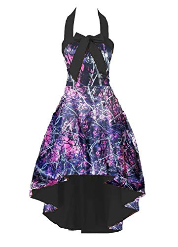 YINGJIABride Muddy Girl Camo Wedding Party Reception Dress Bridesmaid Dresses High Low