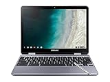 SAMSUNG Chromebook Plus V2 360 12.2' FHD+ 2-in-1 Touchscreen w/Dual Webcam (Intel Celeron 3965Y, 4GB RAM, 128GB (64GB eMMC+64GB SD Card), Stylus Pen) Home & Education Laptop, IST SDCard, Chrome OS