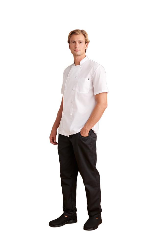 Pantalón Largo Uniforme Cocina Unisex con Bolsillos Y Cintura elástica. Cocinero/Cocinera/Hostelería. Ref: 4115. Disfruta de la Excelencia.