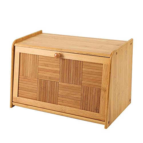 Unibos Bamboo Bread Bin Countertop Bread Storage Bread Bins for Kitchen Retro Bread Bin with Drop Down Front Lid, 38 x 23 x 24cm (No Assembly Required) - Cosy Home Interiors Unibos Bamboo Bread Bin Countertop Bread Storage Bread Bins for Kitchen Retro Bread Bin with Drop Down Front Lid, 38 x 23 x 24cm (No Assembly Required)