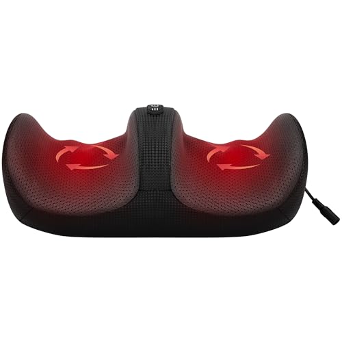 Medcursor Foot Massager with Heat, Feet Massager Machine with Massage Roller, Adjustable Intensity for Foot Massage, Lightweight and Relax for Home or Office Use (Not Cordless)