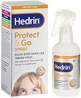 Hedrin Protect and Go Spray, Head Lice Protection Treatment, 8 x Treatments  200ml