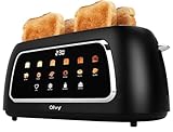 Grille-pain Olvy T-40T à fentes longues – 1500 W, écran tactile LCD avec minuterie, 6 nive...