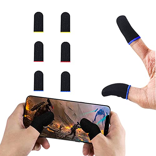 5RIDGE Manchons de jeu pour jeux mobiles, fonctionnement fluide, anti-transpiration, extrêmement fins, compatibles avec les téléphones portables et tablettes (multicolore)
