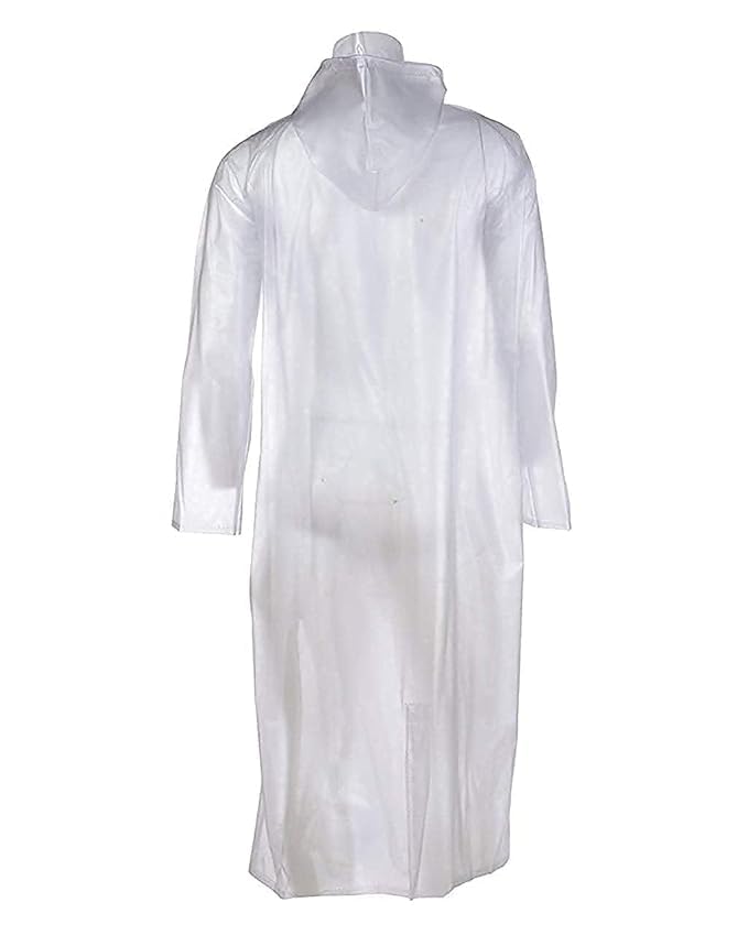 Disposable Clear Raincoat with Hood Unisex Foldable Pocket Size-image-21