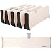 Intellideco Drawer Dividers Organizers, 6 Pack, Expandable Drawer Divider from 11" to 17" and 4" High, Adjustable Separators Perfect for Bedroom, Dresser, Kitchen and Office Use