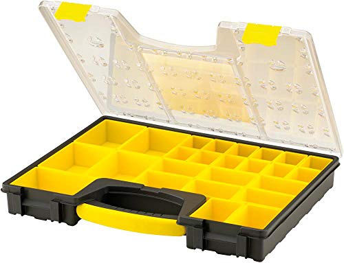 STANLEY Pro Storage Organiser Durable Clear Lid, 25 Removable Compartments, 1-92-748