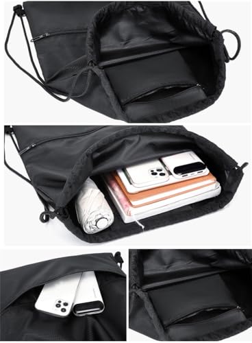 2 PCS Drawstring Backpack Bags Sports Bags String Bags Draw String Backpack for Women Men3