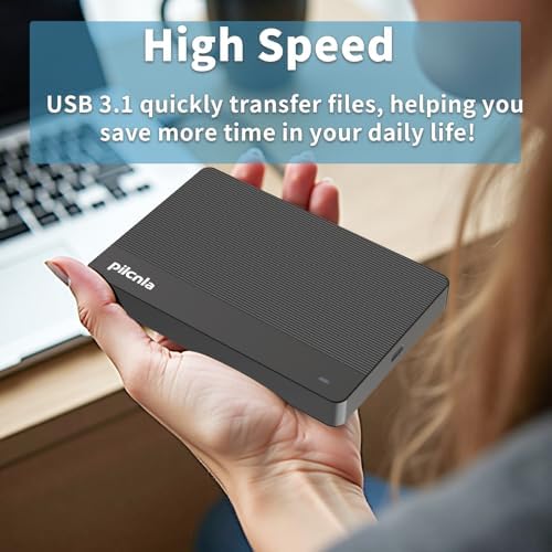 PILCNLA Ultra Slim Portable External Hard Drive 500GB USB3.0 HDD Storage for Xbox One X/S, Xbox 360, PS4, PS5, PC, Desktop, Laptop, MacBook, Chromebook - 3