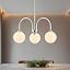 Chrome Silver (with White Lampshade)