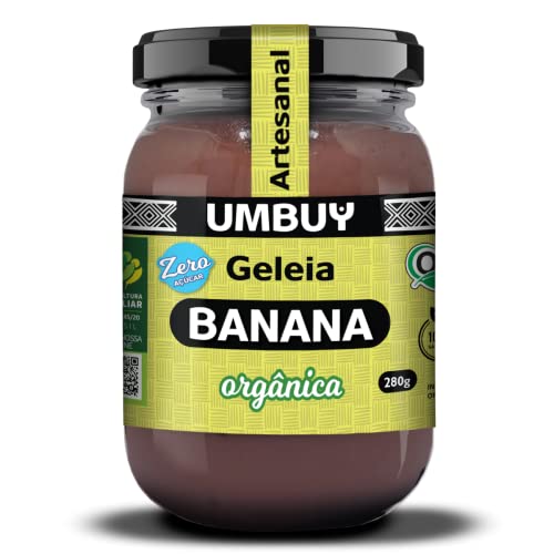 Umbuy Orgânicos Geleia Orgânica Artesanal De Banana Zero Açúcar Umbuy 280G Geleia Orgânica De Banana Sem Açúcar Amarelo Natural Saudável E Sem Agrotóxicos Produto Orgânico Certificado Agroecologia Fa