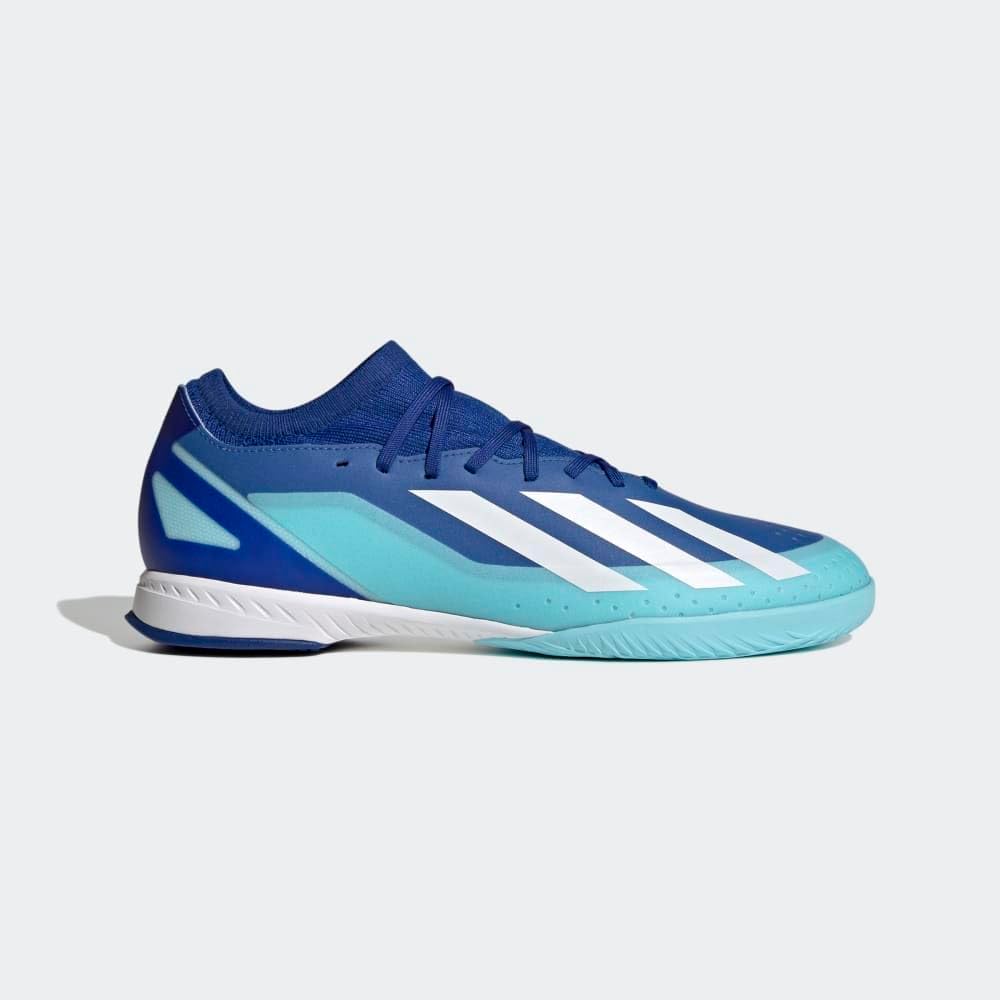 adidas Unisex-Adult X Crazyfast.3 Indoor Soccer Shoe (Bright Royal/White/Solar Red, 10.5)