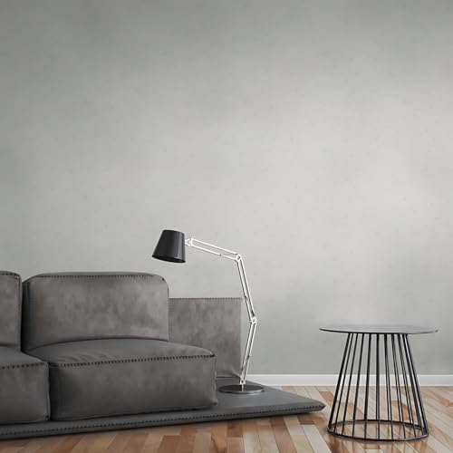 Papel pintado unicolor blanco gris no tejido de 0,53 x 10,05 m Profhome 377715-GU 7