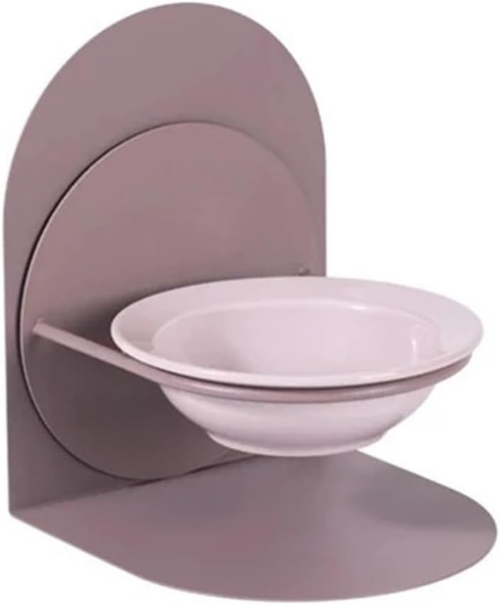 Magnetic Adsorption Removable Pet Cat Bowl Protect Cervical Spine and Prevent Tipping Cats Feeding and Water(White)