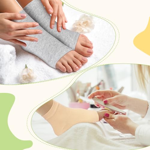 Cuffbow 9 Pairs Toeless Socks for Women Cotton Pedicure Flip Flop Open Toe Socks Women, Black Gray Pale Yellow, One Size4