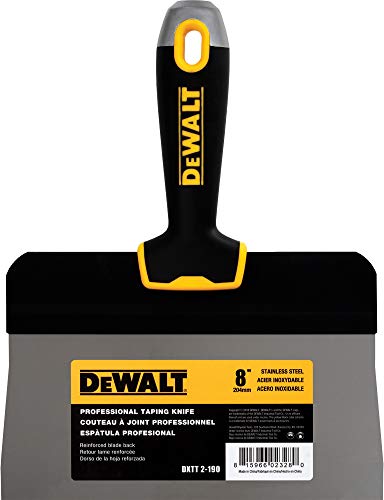 Dewalt 8" Big Back Taping Knife | Stainless Steel W/Soft Grip Handle | Dxtt-2-190 #TOP21