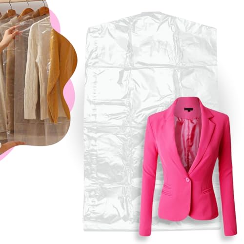 Kit 10 Sacos Protetores Para Roupa Capa Lavanderia 60x95 Protetora Terno Casaco Jaqueta Camiseta Tra