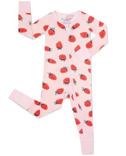 Image of babee Reshinee Viscose Derived from Bamboo Baby Footie Pajamas Convertible Newborn Sleeper for Baby Girl Zipper Onesie 0-24M