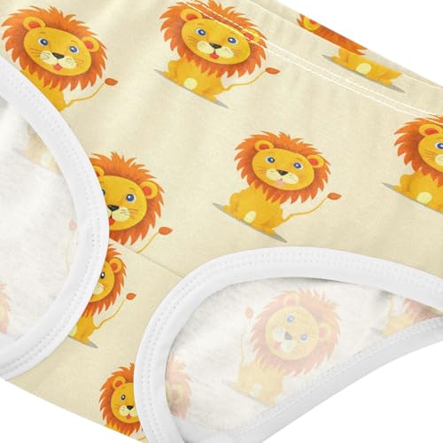 Cute Lion Yellow Toddler Girls's Underwear 2T 23031734