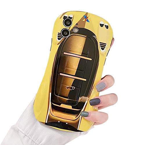 Aikeduo for iPhone 11 Case Cool Dazzling Shiny Cute Sports Car Supercar Multicolor Boys Girls Shock-Resistant for iPhone 11 6.1 Case (Yellow, iPhone 11)