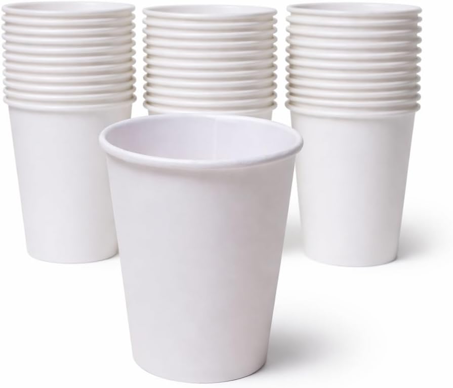 Sierra 8oz Disposable Paper Hot Cup, 1000 Count, 20 Packs of 50, White