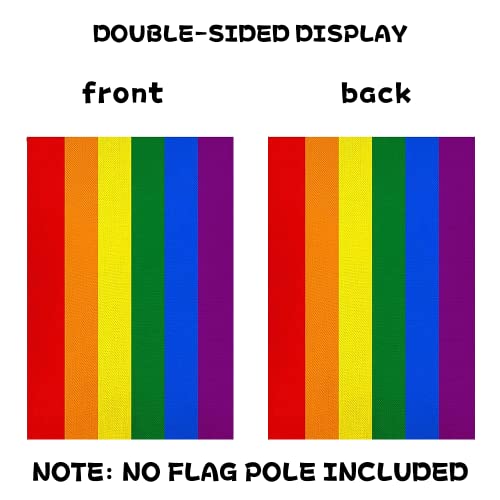 Mflagperft Rainbow Pride Garden Flag Decorations Small Lgbtq Gay Lesbian Bisexual Pansexual Transgender Mini Pride Month Yard Lawn Flags 12X18 Inch Double Sided Outdoor Decor (Rainbow Garden Flag) #TOP2