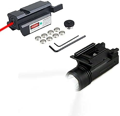 Miniatura 5 de GOTICAL Pistola táctica 2 en 1 Clase IIIA láser de punto rojo y linterna LED blanca de 180 lúmenes, accesorios de caza para pistolas 1911 M9 G-Lock