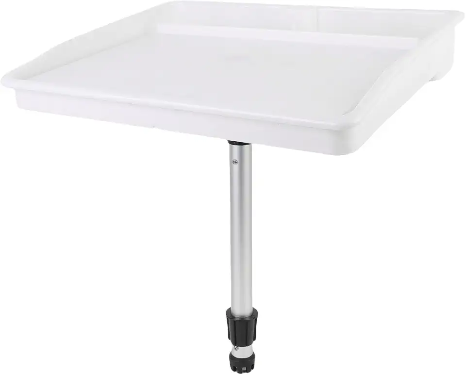 Mesa de isca de tábua de corte de barco, mesa de filete de pesca estendida com suporte de haste, mesa de estação de limpeza de peixes de barco ajustável para acessórios marítimos, 45 x 37 cm