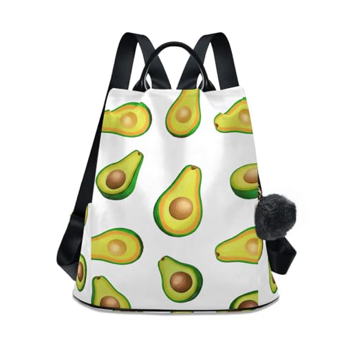 Sac à dos voyage femme motif avocat pour vacances et métro
