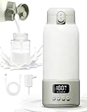 Scaldabiberon Portatile per Bambini da Viaggio, Scaldabiberon da 500 ml 35-70 °C Riscaldamento Rapido Latte Materno e Acqua, Controllo Preciso Della Temperatura per Viaggi, Auto e Attività All'aperto