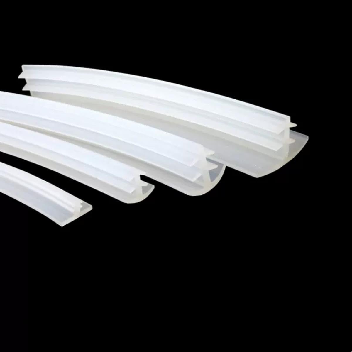 T Forme Bande De Caoutchouc De Silicone Barre D'étanchéité Porte Fenêtre Machine Joints Solaires Étanche Résistant À La Chaleur Translucide Bleu Jaune-40x20mm,T,10M