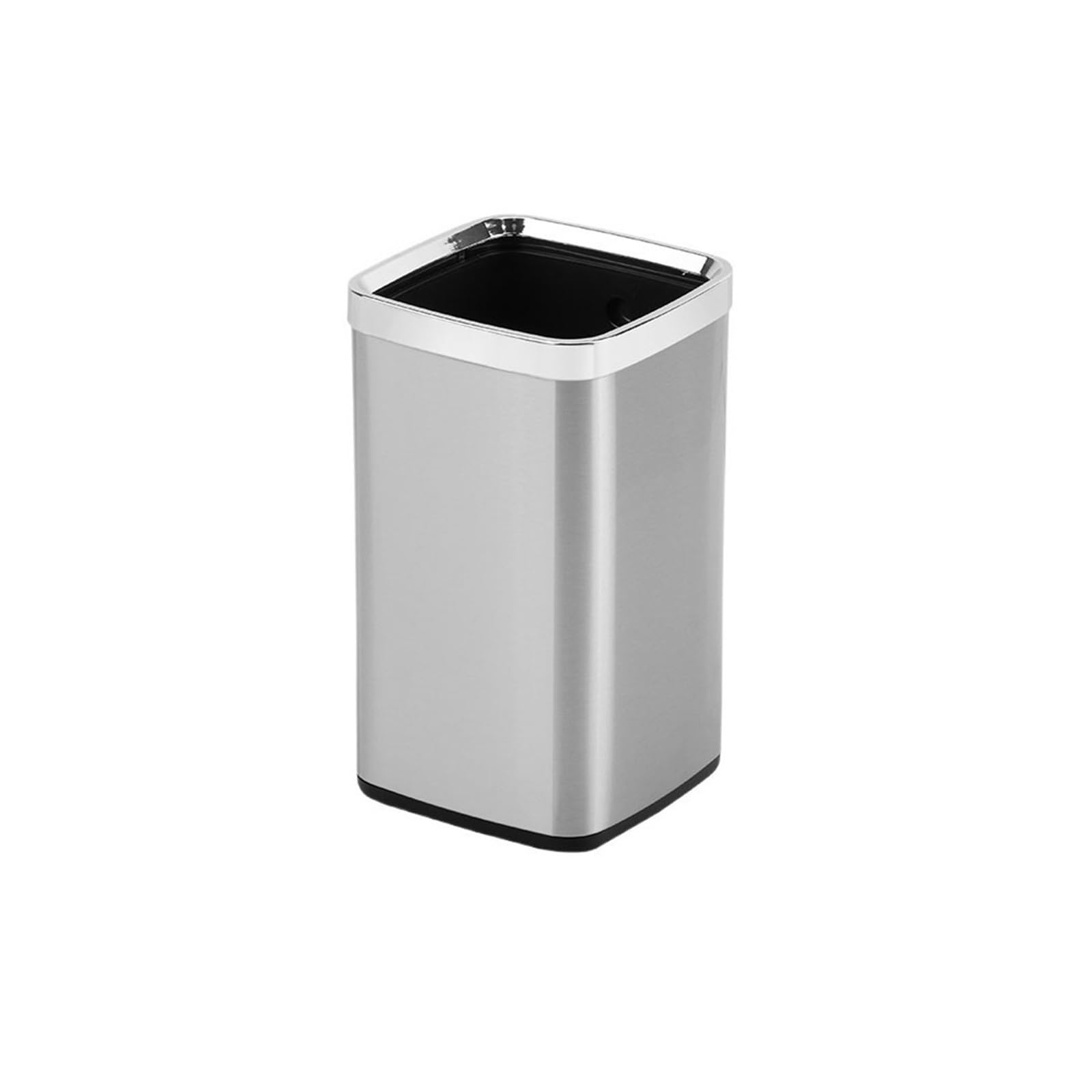 Garbage Bin Open office bathroom trash can(Silver)