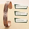 MagEnergy Mens Copper Bracelets, 99.9% Pure Copper Magnetic Bracelet with 6 Powerful Magnets, Copper Cuff Bangle with Jewelry Gift Box #1
