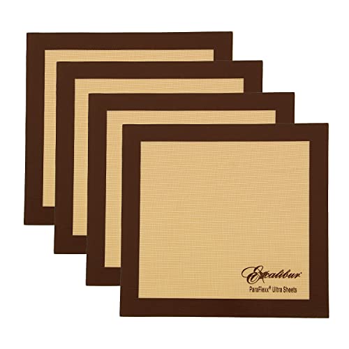 Excalibur Paraflexx Ultra Silicone Reusable Non-Stick Drying Sheets For Food Dehydrators 14-Inch, Set Of 4, Brown #TOP1