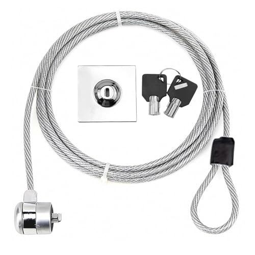 Câble Antivol pour Ordinateur Portable et Tablette, Cable Antivol PC Portable, Câble de Sécurité Antivol, Serrure de Sécurité en Acier avec 2 Clés,Antivols Telephone Portable, pour Protection