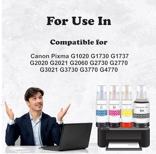 Image of ASV GI 71 Ink for Canon Printer G1020 G1730 G1737 G2020 G2021 G2060 G3020 G3730 G3770 G4770 (GI 71 Ink Black 2 Pcs)