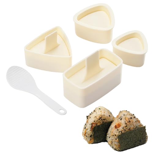Onigiri Form, 5-teiliges Set Mit Dreieckigen Und Quadratischen Formen, Inklusive Reisportionierer, Geeignet Für Sushi Und Sushi-Pillen, Perfekt Für Sushi-Reis, Küchengebrauch, DIY Und Sushi-Reis