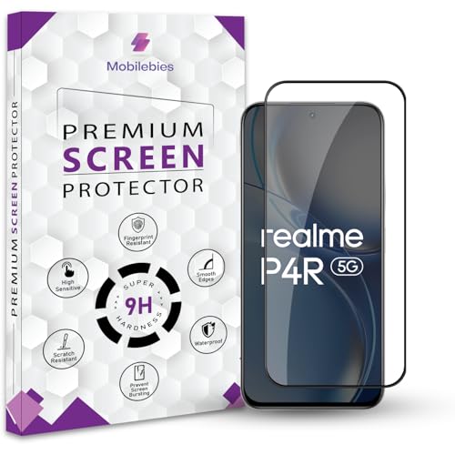 Image of Premium Tempered Glass Screen Protector Guard For Realme P4R 5G (6.81 Inch, Pack of 1) | Edge to Edge Coverage With Easy to installation kit